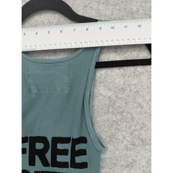 NWT FREECITY 1999 Super Vintage Surplus Blue Ribbed Tank Top Size X-SMALL - Picture 7 of 10